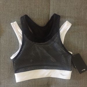 Saucony fishnet sports bra